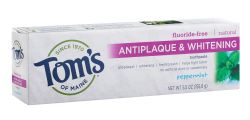 Tom's Antiplaque & Whitening Fluoride-Free Peppermint Toothpaste 5.5oz product image